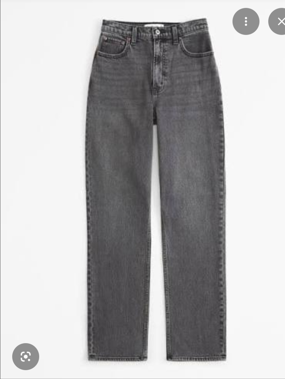 Abercrombie & Fitch 90s Straight Ultra High-Rise  Jeans Charcoal Gray 30 / 10